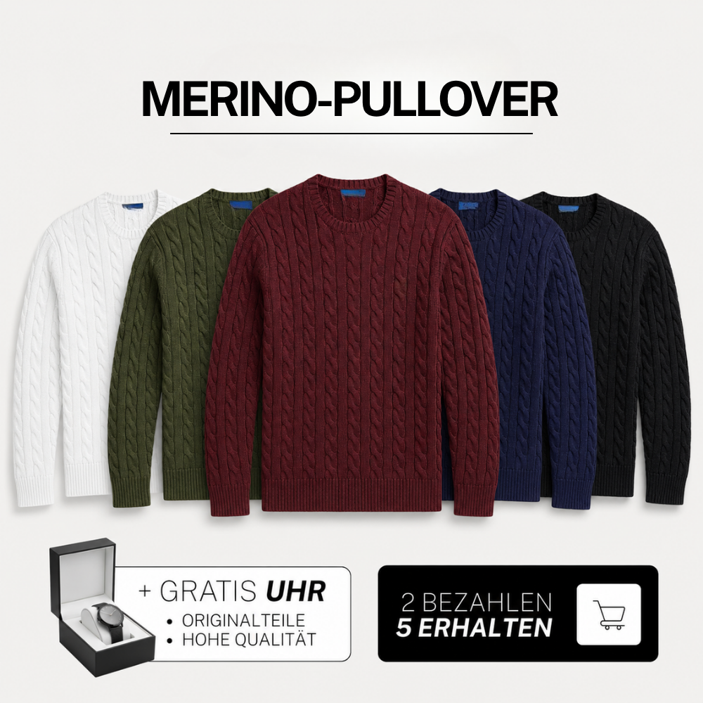MERINO-PULLOVER [2 ZAHLEN, 5 ERHALTEN] + GESCHENK